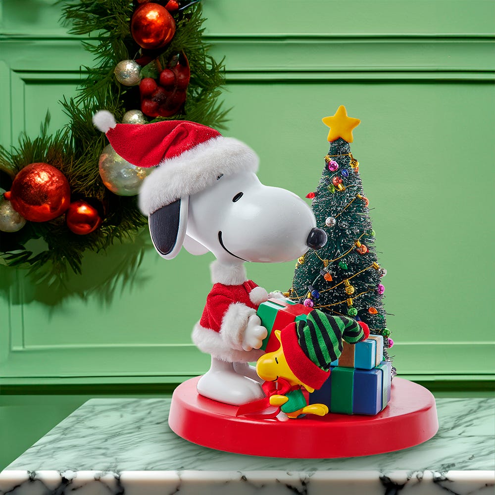 Kurt Adler 8-Inch Peanuts Snoopy and Woodstock Table Piece